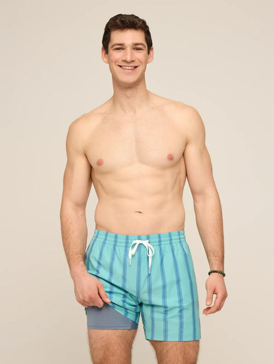 The Everpine Stripes 5.5" (Classic Lined Swim Trunk) - Image 1 - Chubbies Shorts