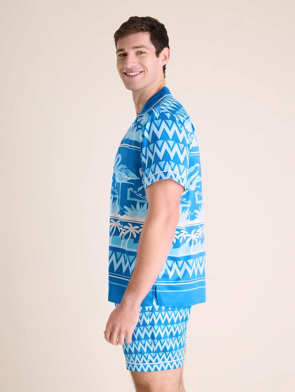 The Fly-Mingo- Blue (Satin Sleep Shirt) - Image 2 - Chubbies Shorts