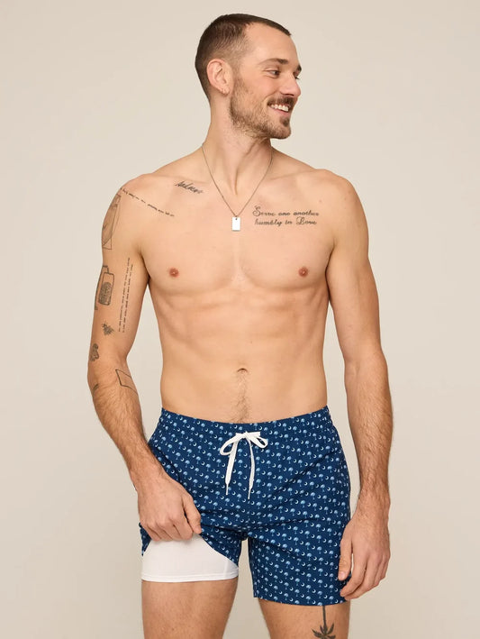 The Goodnight Palmetto Moons 5.5" (Classic Lined Swim Trunk) - Image 1 - Chubbies Shorts