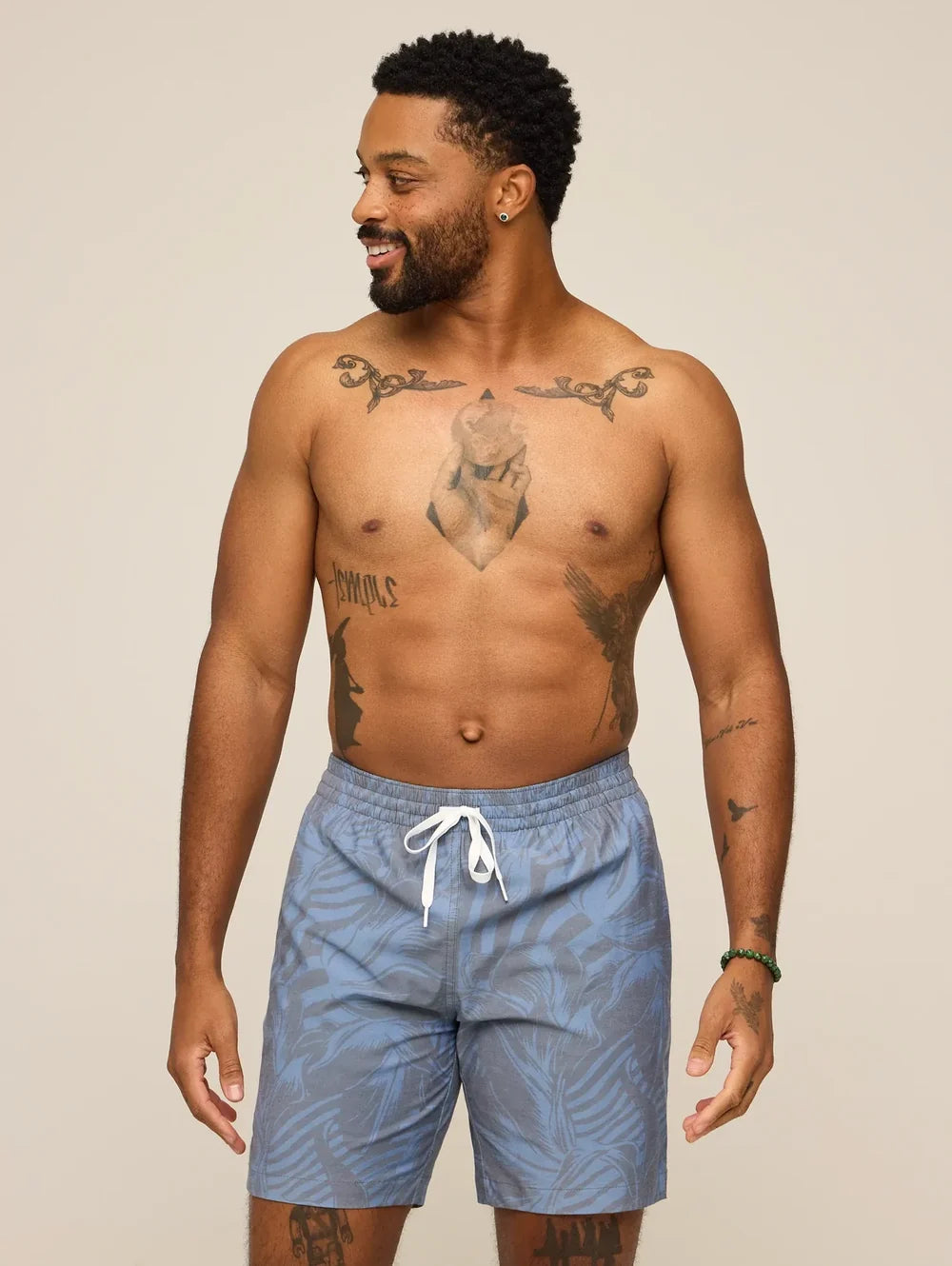 The Indigo Crazies 7" (Classic Lined Swim Trunk) - Image 3 - Chubbies Shorts