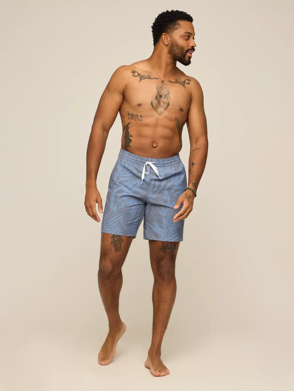 The Indigo Crazies 7" (Classic Lined Swim Trunk) - Image 1 - Chubbies Shorts