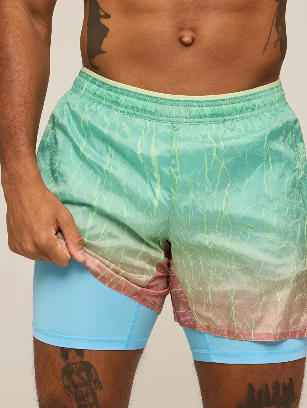 The Indigo Fizzes 5.5" (Crinkle Ultimate Training Short) - Image 2 - Chubbies Shorts