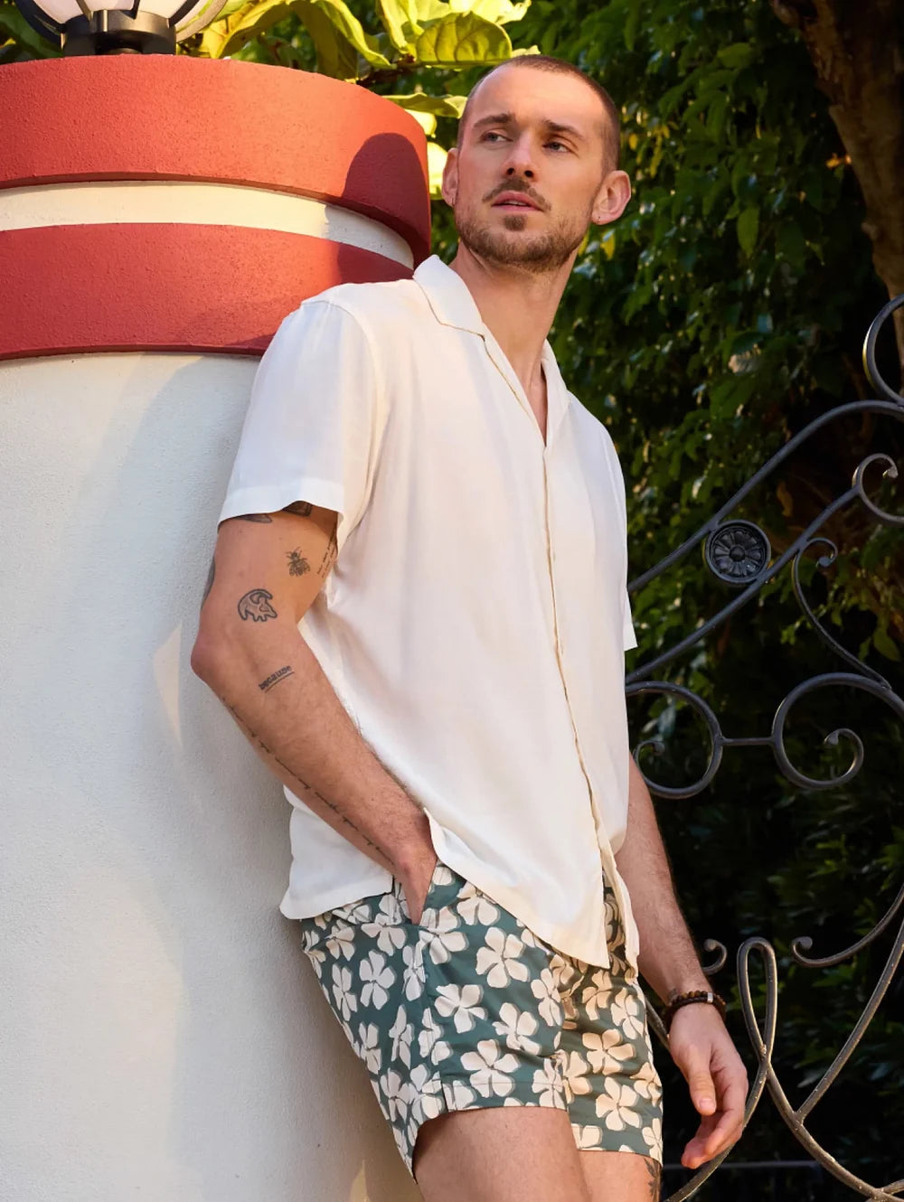 The Ivory Lotus (Rayon Sunday Shirt) - Image 1 - Chubbies Shorts