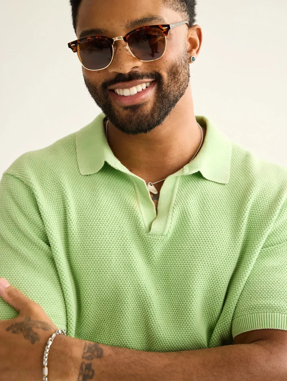 The Pistachio Glow (Knit Polo) - Image 4 - Chubbies Shorts
