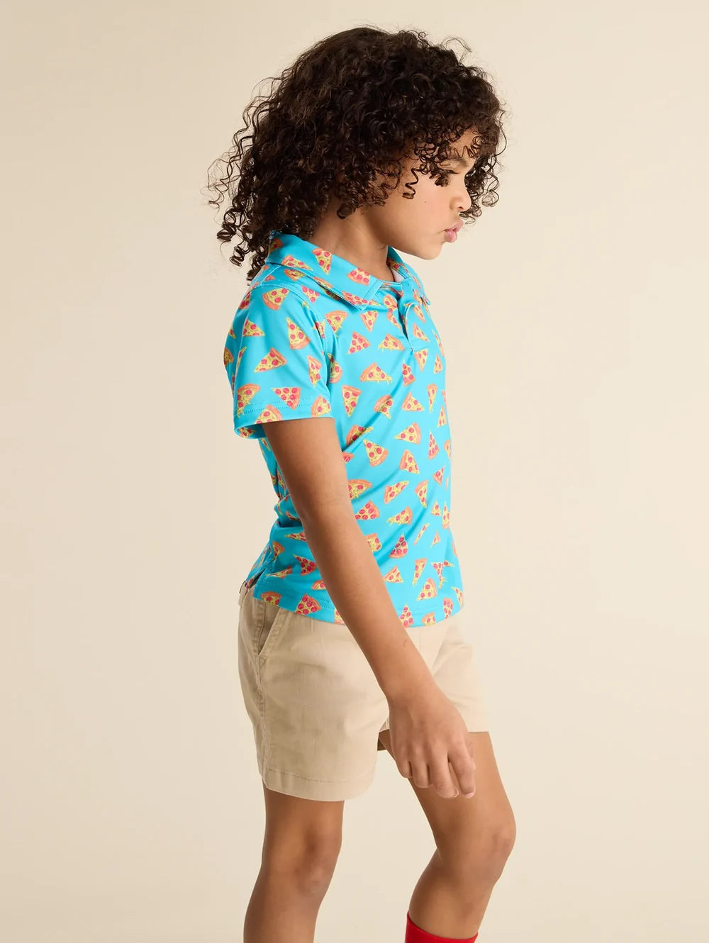 The Lil Packed Pizza For Lunch (Toddler Performance Polo) - Image 3 - Chubbies Shorts