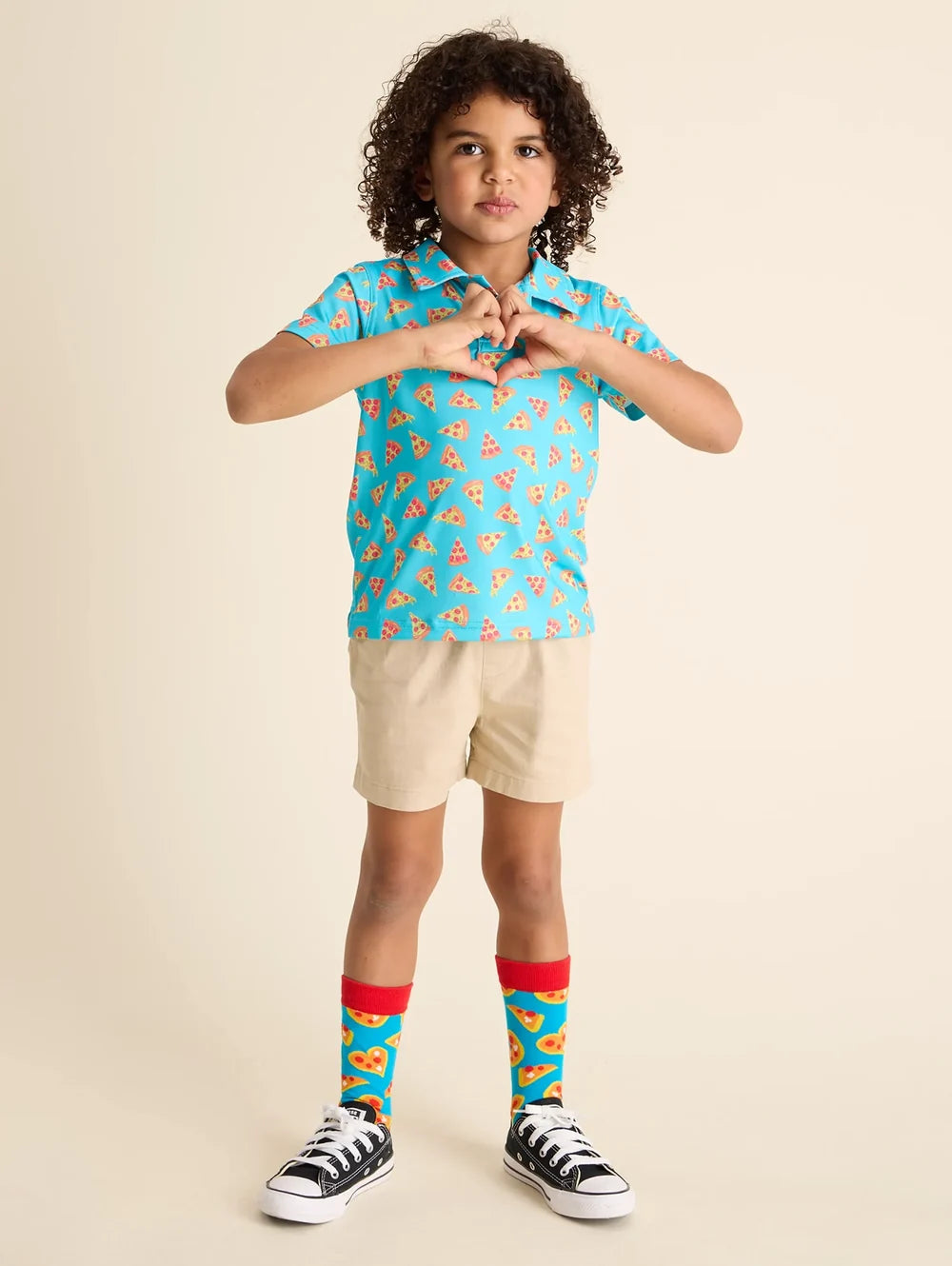 The Lil Packed Pizza For Lunch (Toddler Performance Polo) - Image 4 - Chubbies Shorts