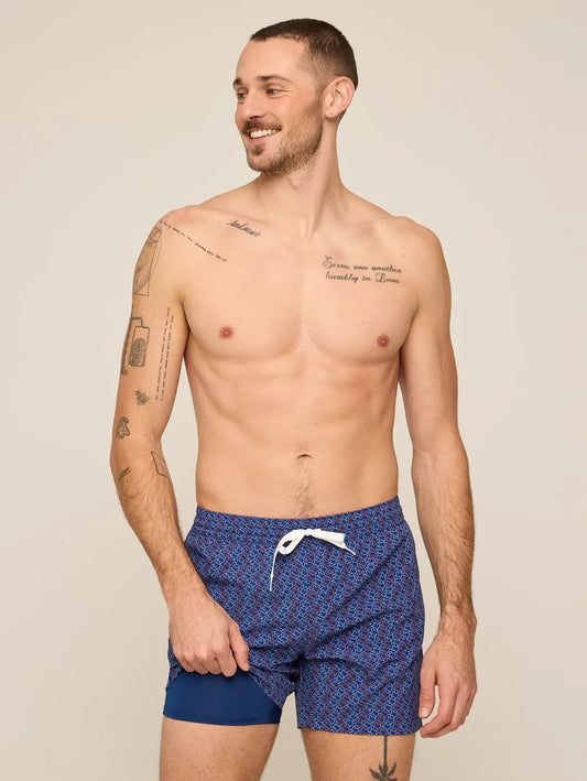 The Lone Stars 5.5" (Classic Lined Swim Trunk) - Image 1 - Chubbies Shorts