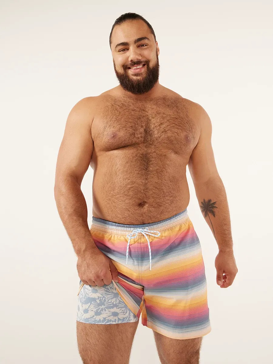The Malibu Sunsets 5.5" (Classic Lined Swim Trunk) - Image 1 - Chubbies Shorts