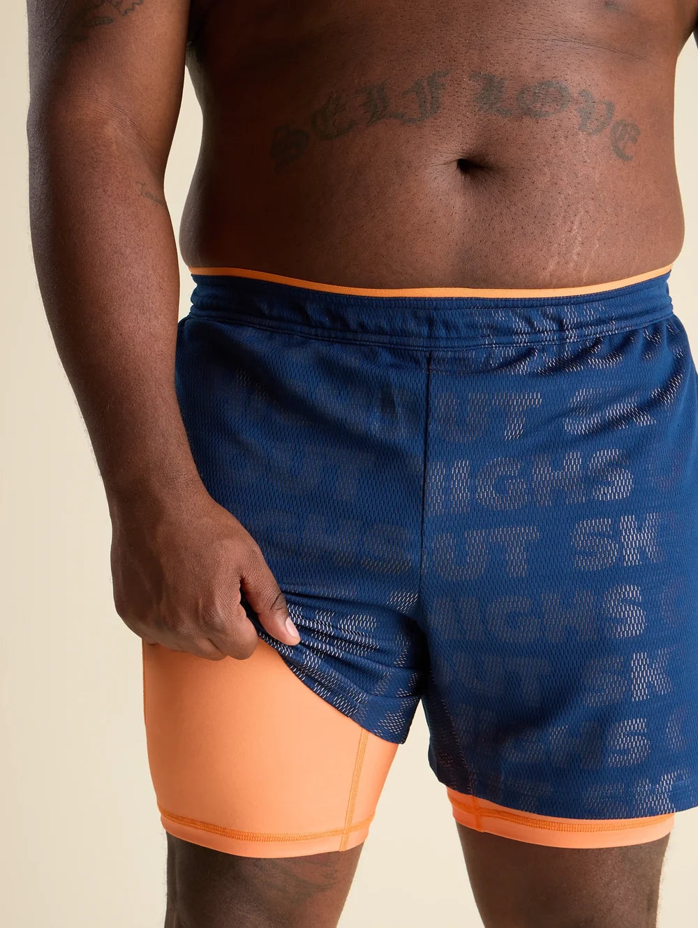 The Navy Read All About Its 5.5" (Mesh Training Short) - Image 2 - Chubbies Shorts