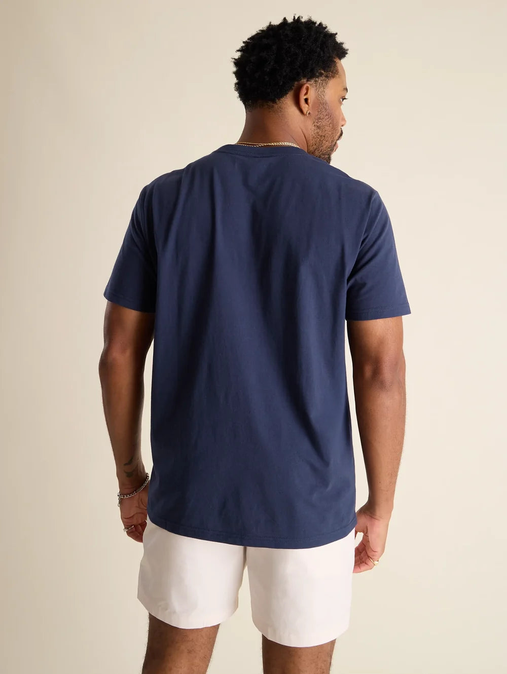 The No Brainer (Non Pocket Graphic T-Shirt) - Navy - Image 2 - Chubbies Shorts