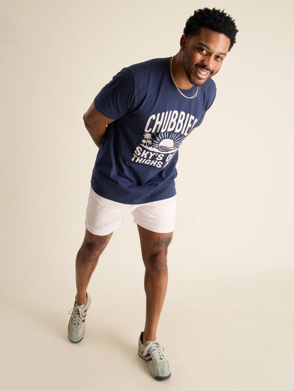 The No Brainer (Non Pocket Graphic T-Shirt) - Navy - Image 5 - Chubbies Shorts