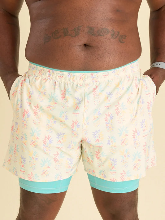 The Pastel Pineapples 5.5" (Ultimate Training Short) - Image 1 - Chubbies Shorts