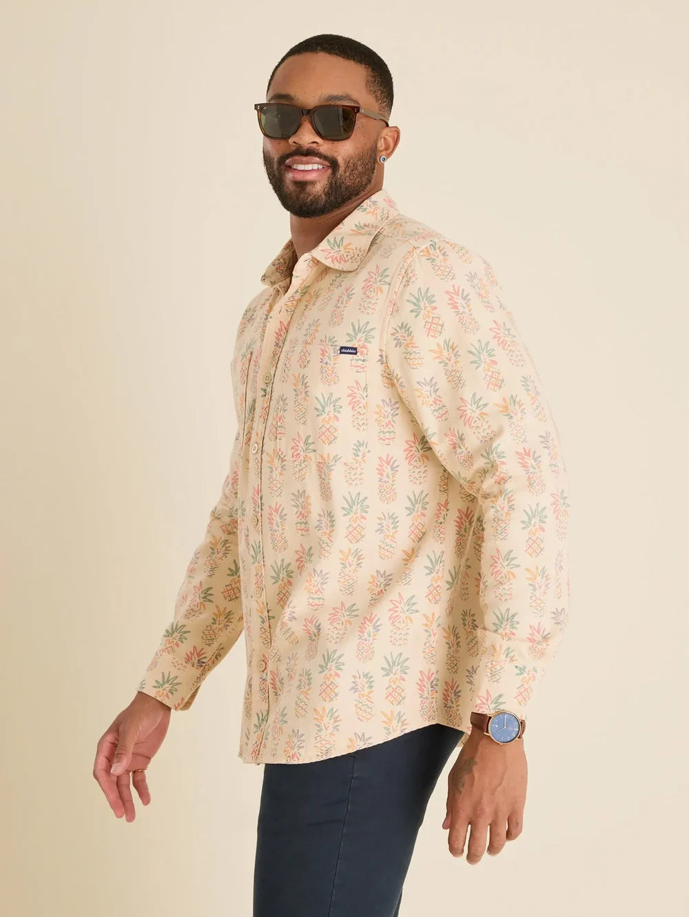The Pastel Pineapple (LS Button Down) - Image 3 - Chubbies Shorts