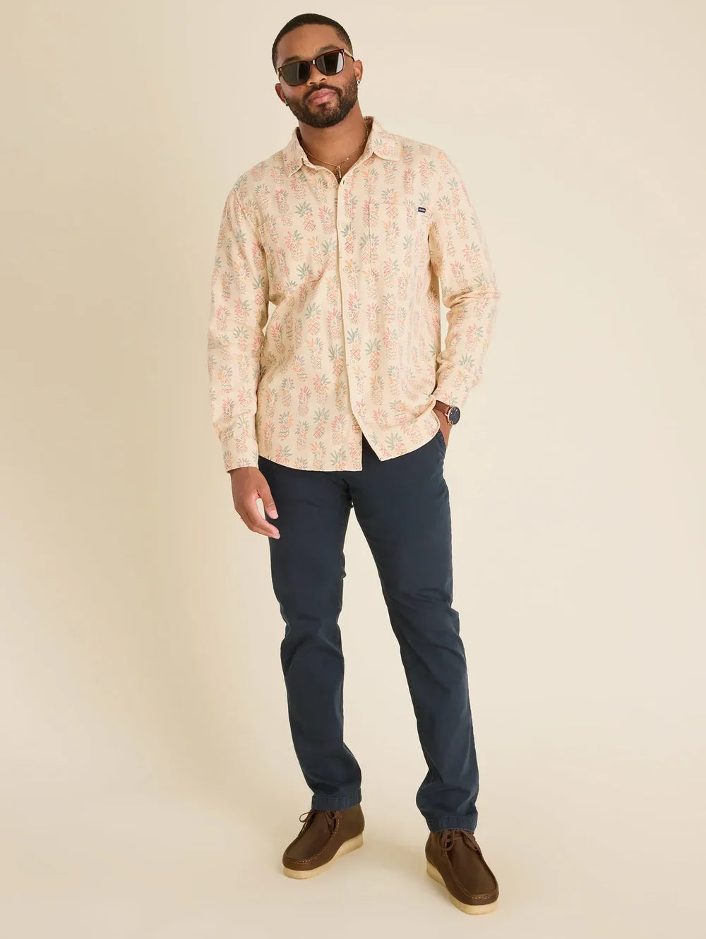The Pastel Pineapple (LS Button Down) - Image 4 - Chubbies Shorts