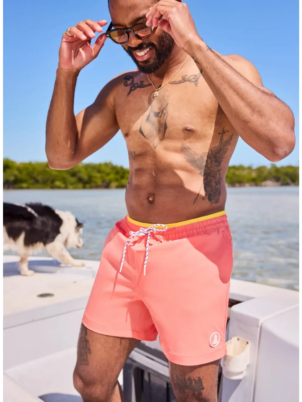The Peach Perfects 5.5" (Classic Lined Swim Trunk w/ SP WB) - Image 9 - Chubbies Shorts