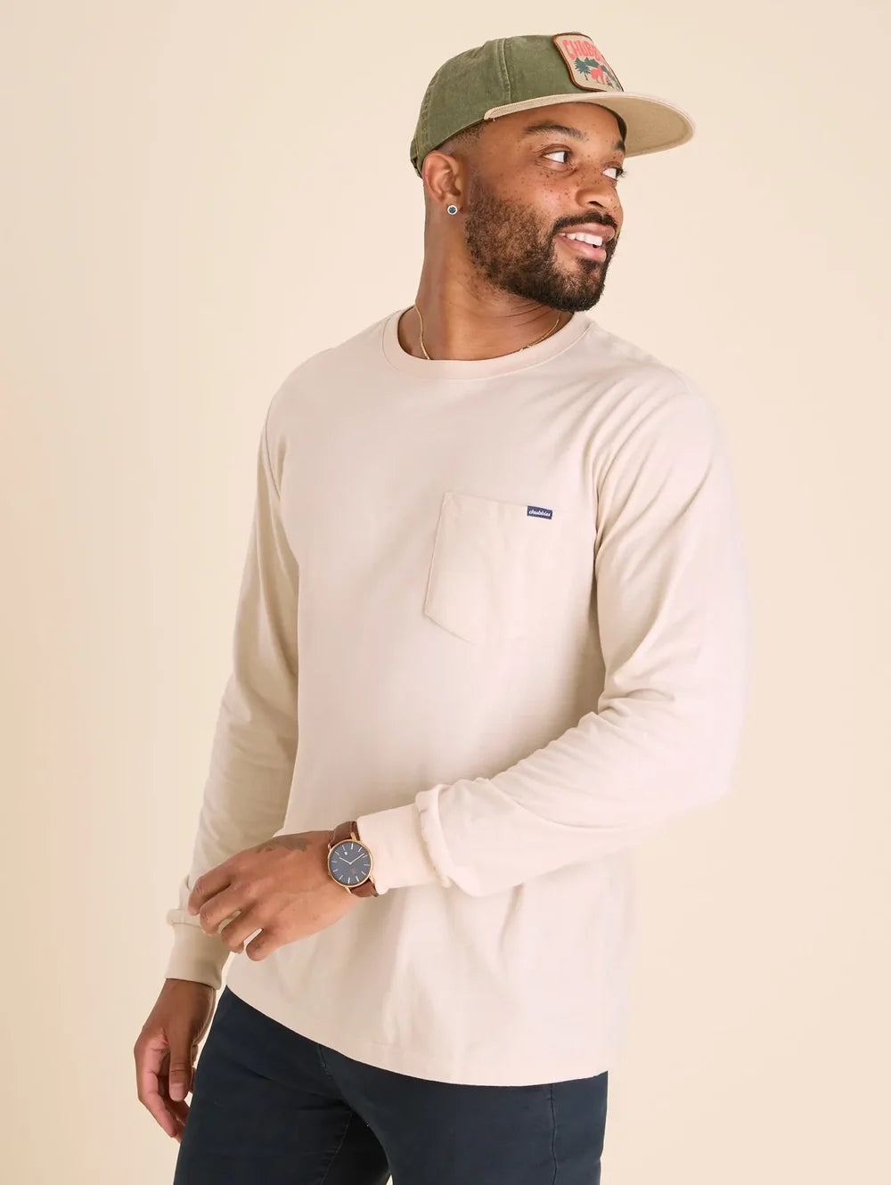The Perfectly Oat-ay (L/S Pocket T-Shirt) - Image 4 - Chubbies Shorts