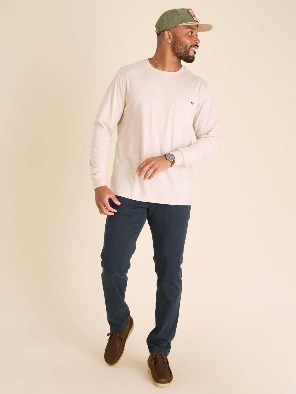 The Perfectly Oat-ay (L/S Pocket T-Shirt) - Image 3 - Chubbies Shorts