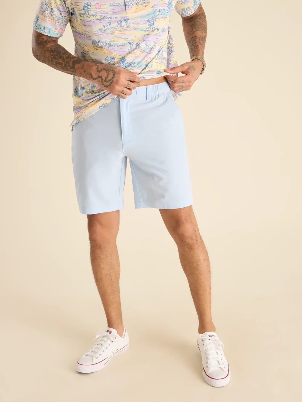 The Powder Puff Blues 8" (Heather Everywear Performance Short) - Image 1 - Chubbies Shorts