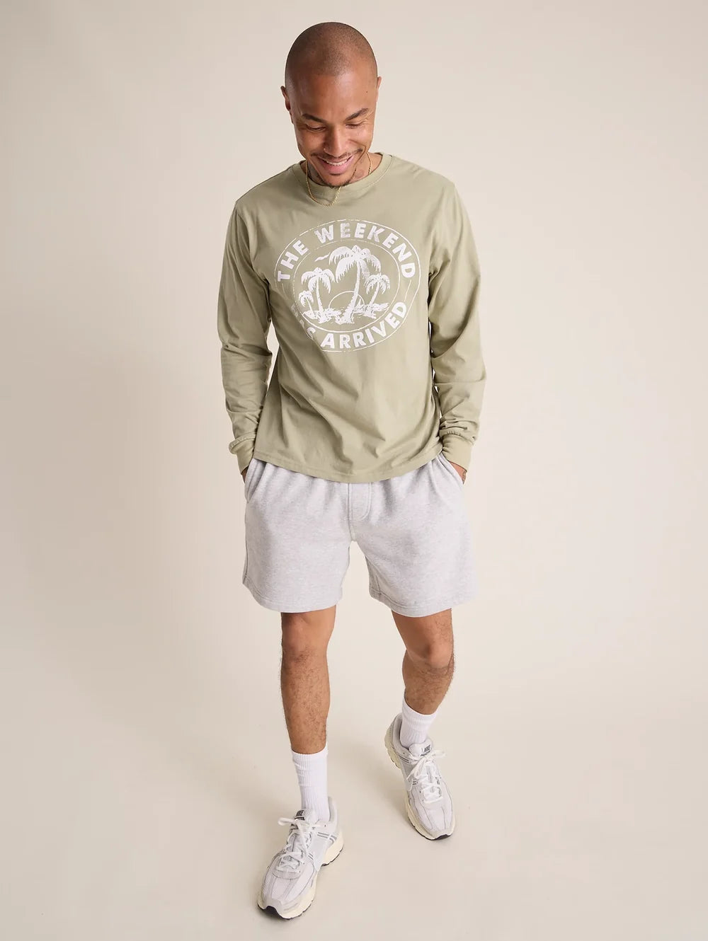 The Relaxer (L/S Non Pocket T-Shirt) - Olive Green - Image 7 - Chubbies Shorts