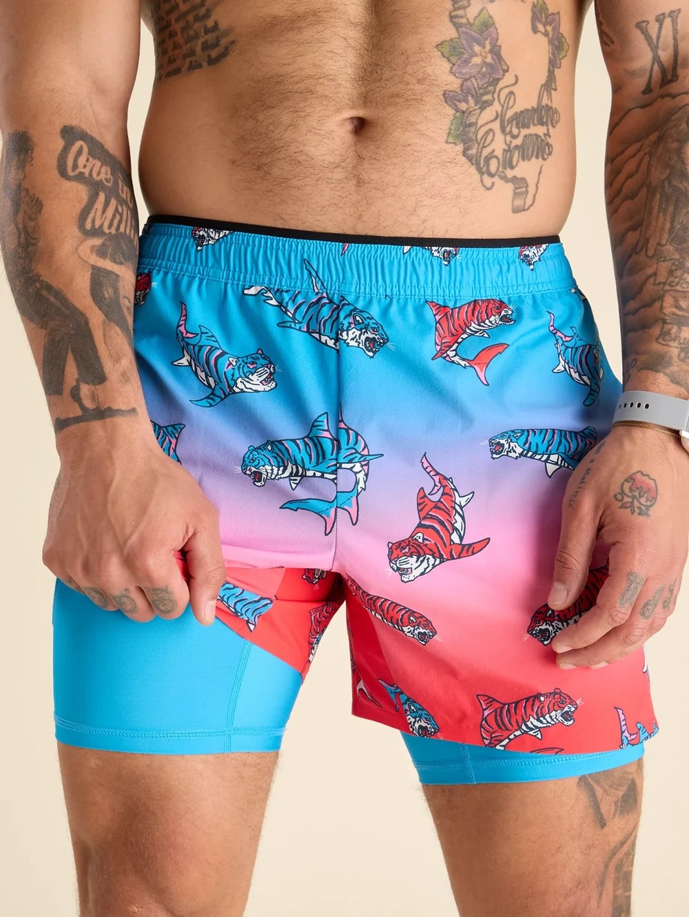 The Shred, White, And Blues 5.5" (Ultimate Training Short) - Image 2 - Chubbies Shorts