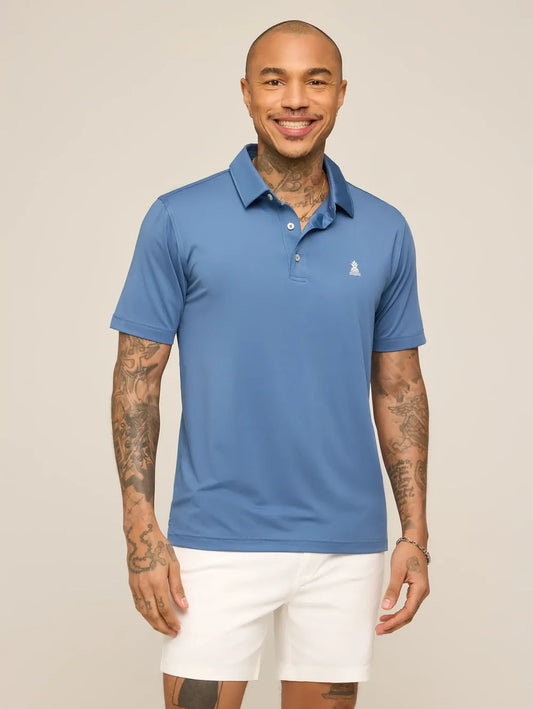 The Slate Sky (Performance Polo) - Image 1 - Chubbies Shorts
