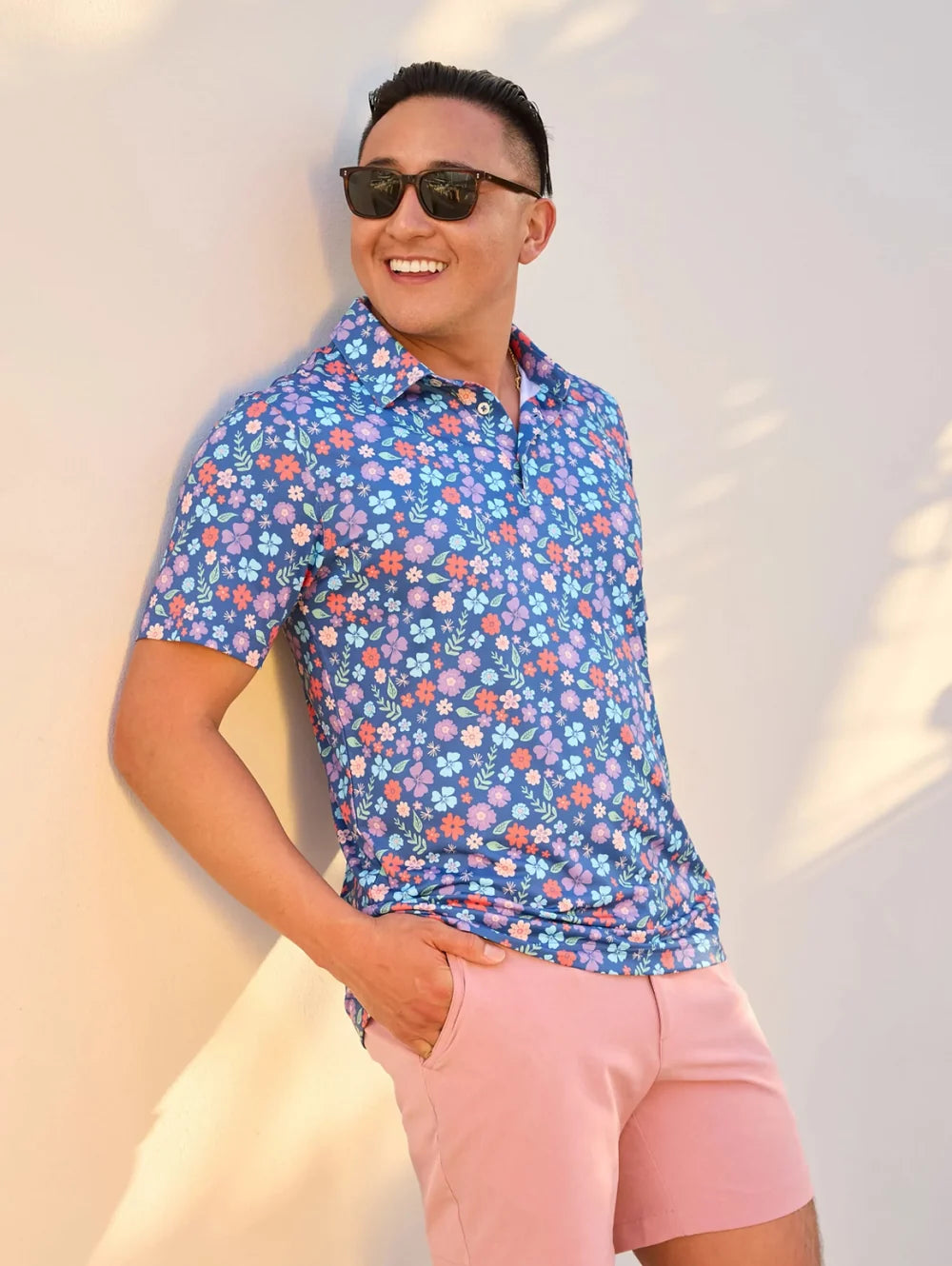 The Spring Pedal (Performance Polo) - Blue - Image 1 - Chubbies Shorts