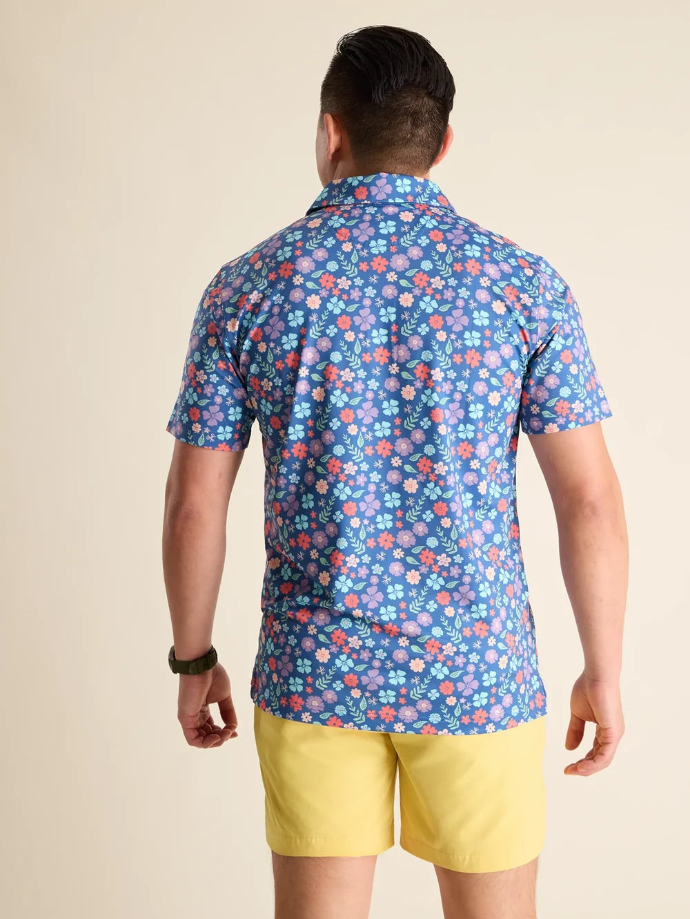The Spring Pedal (Performance Polo) - Blue - Image 2 - Chubbies Shorts