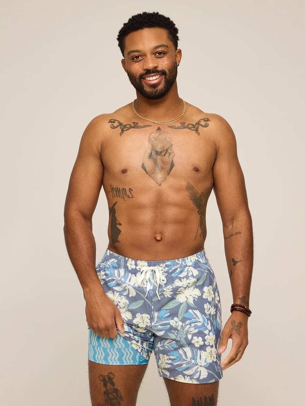 The Starry Night Stems 5.5" (Classic Lined Swim Trunk) - Image 2 - Chubbies Shorts