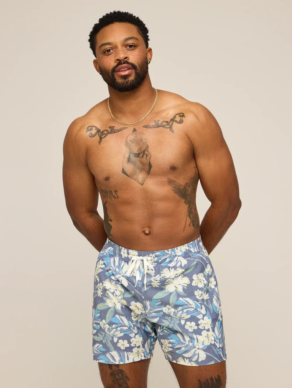 The Starry Night Stems 5.5" (Classic Swim Trunk) - Image 1 - Chubbies Shorts