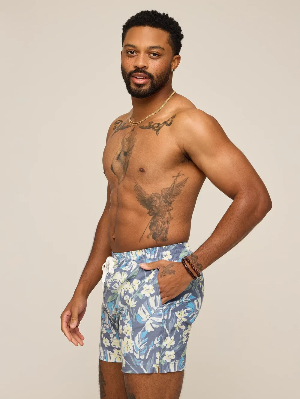The Starry Night Stems 5.5" (Classic Swim Trunk) - Image 3 - Chubbies Shorts