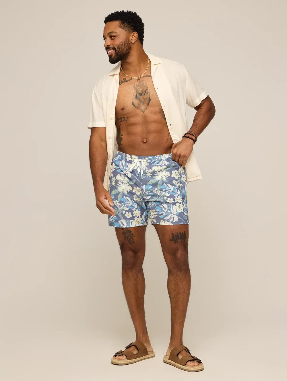 The Starry Night Stems 5.5" (Classic Swim Trunk) - Image 4 - Chubbies Shorts