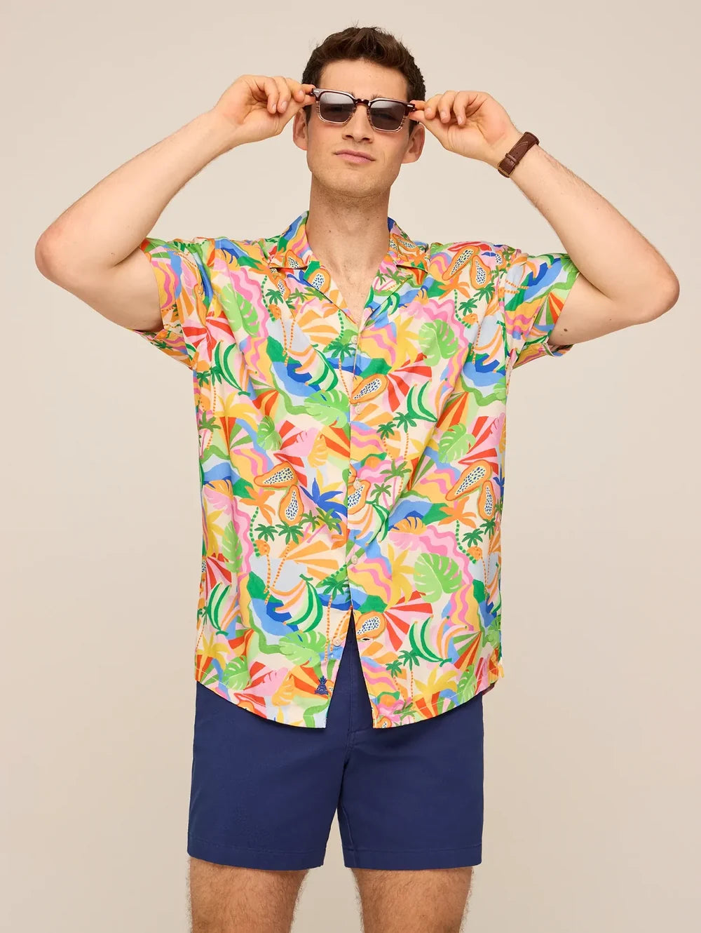 The Trouble In Paradise (Rayon Sunday Shirt) - Image 1 - Chubbies Shorts