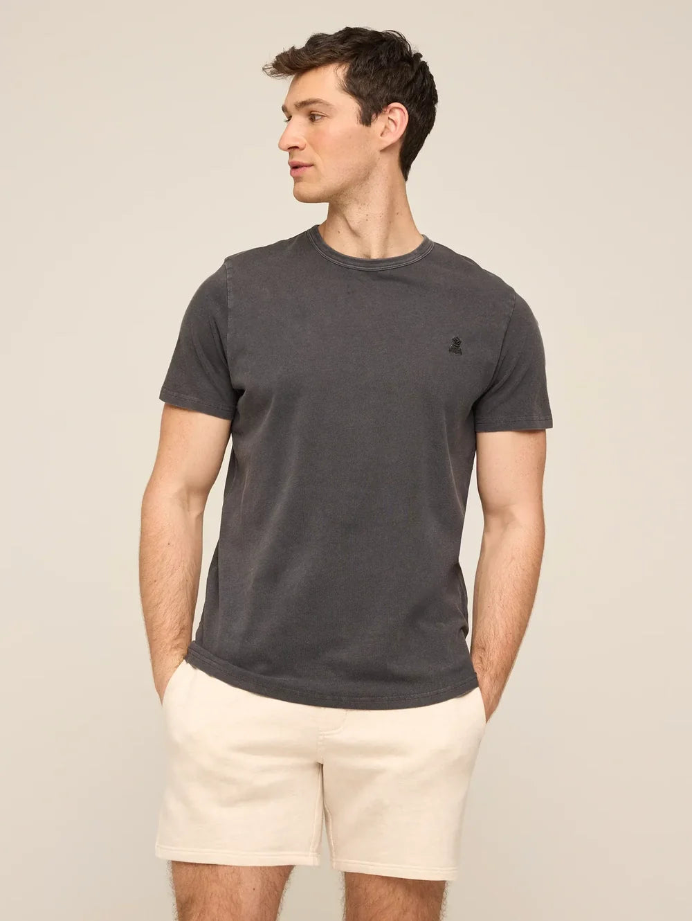 The 24/7, 365 (Essential Non Pocket T-Shirt)- Black - Image 1 - Chubbies Shorts