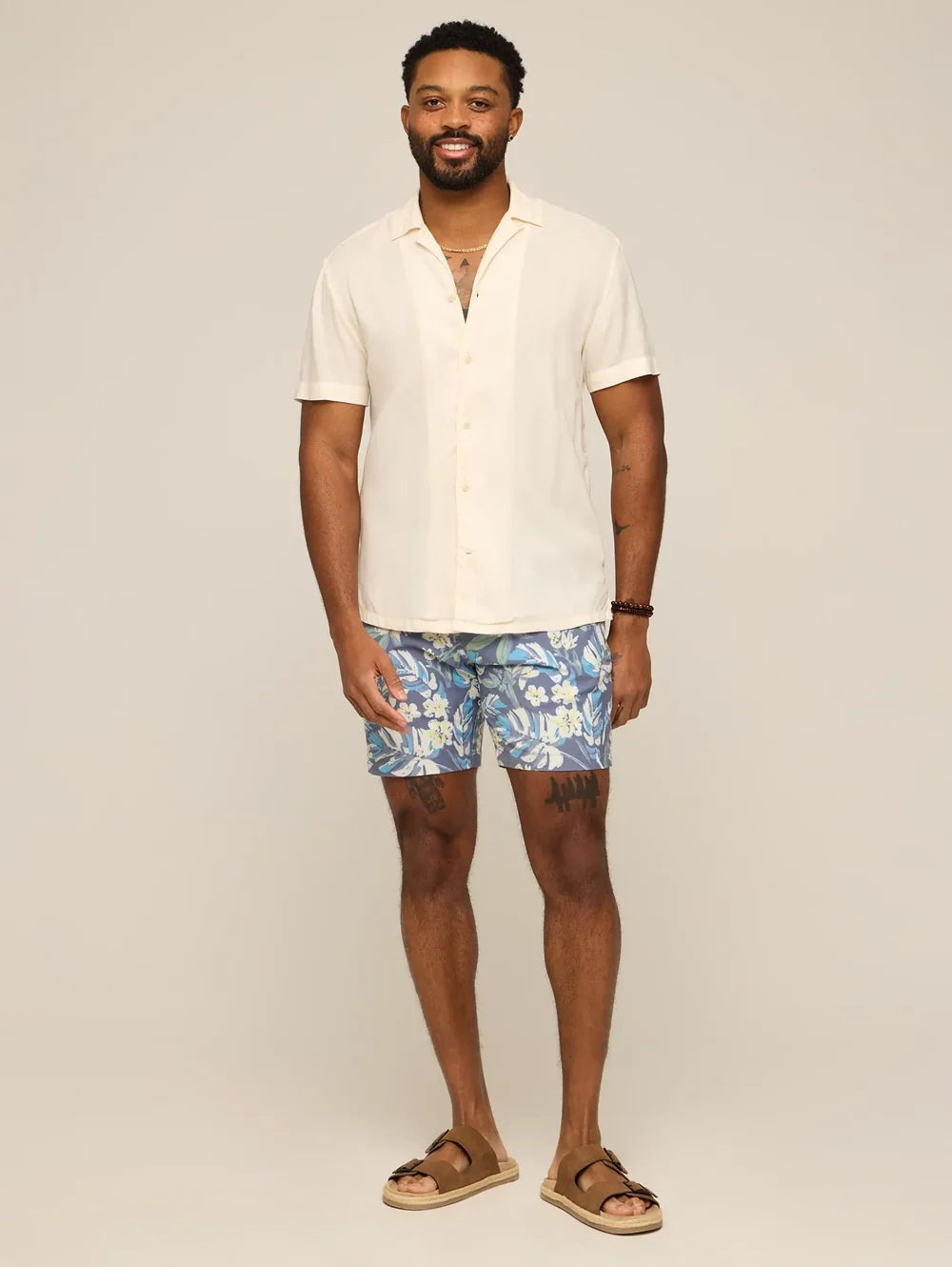 The Ivory Lotus (Rayon Sunday Shirt) - Image 4 - Chubbies Shorts