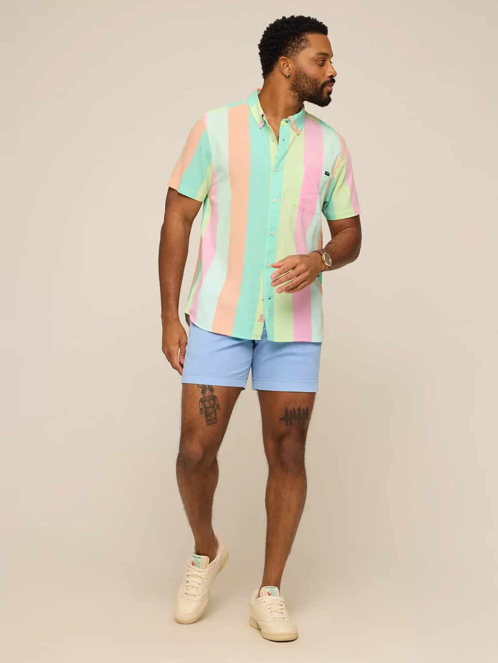 The Seafom Layer (Resort Weave Friday Shirt) - Image 4 - Chubbies Shorts