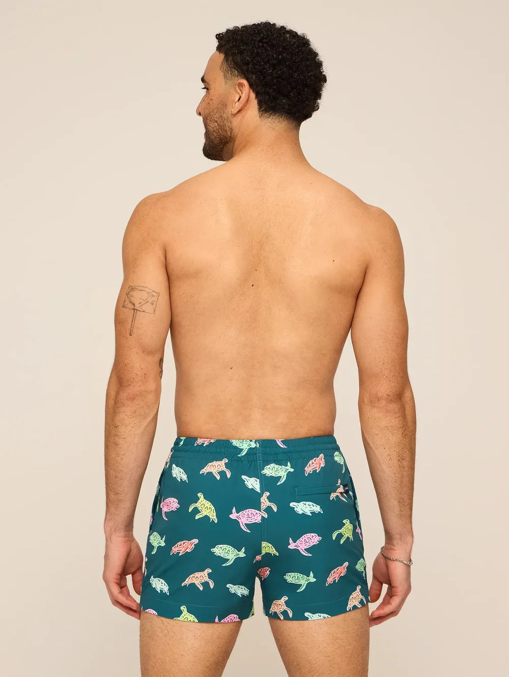 The Turtally Awesomes 4" (Classic Lined Swim Trunk) - Image 2 - Chubbies Shorts