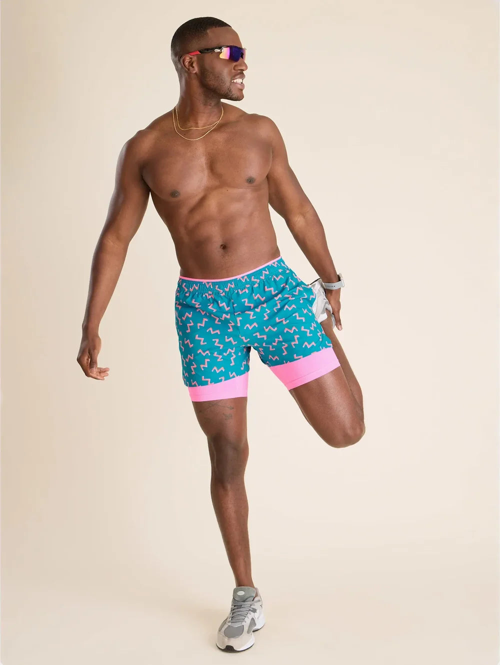 The Twist and Squiggle- Blue 4" (Ultimate Training Short) - Image 6 - Chubbies Shorts