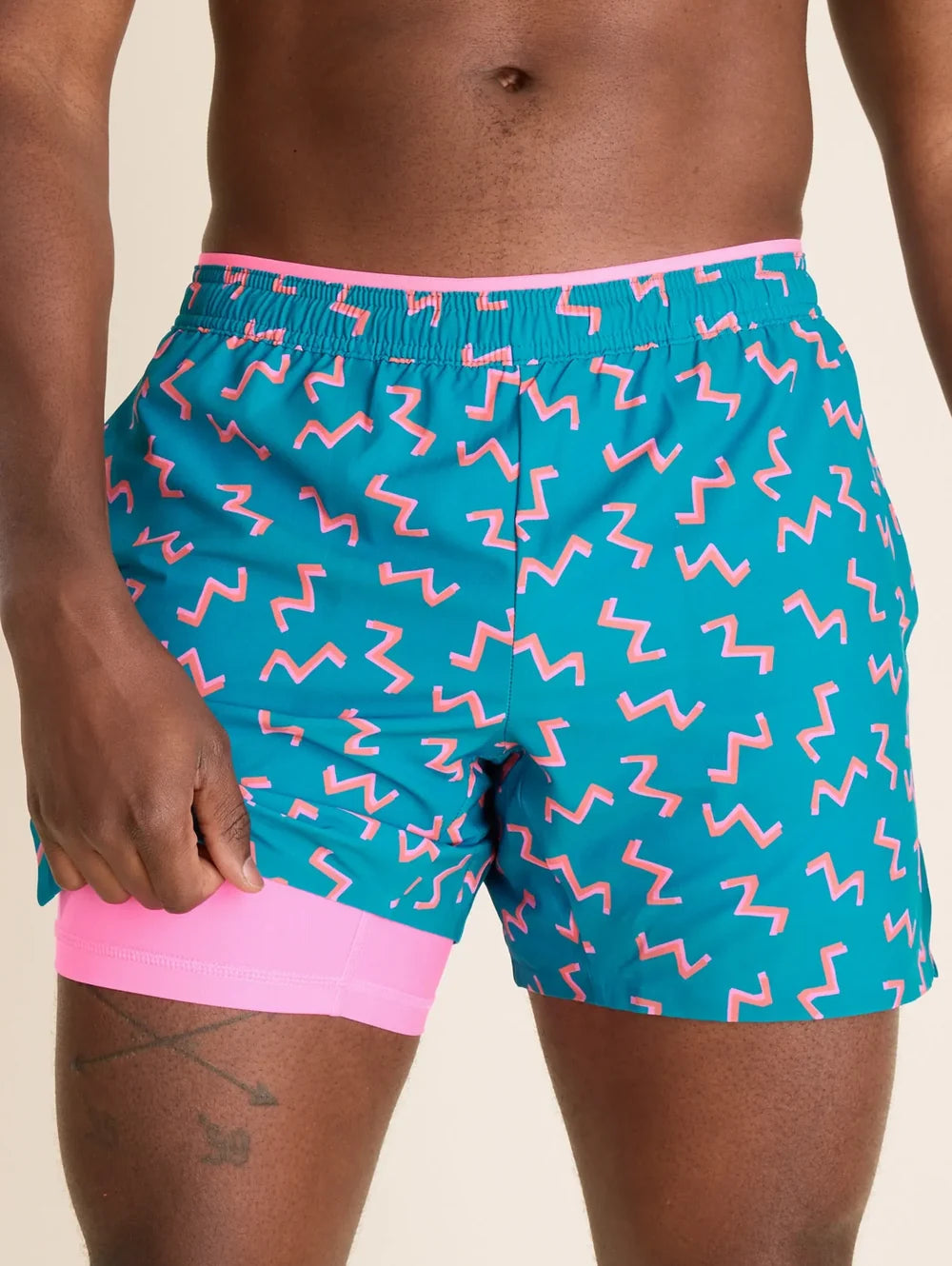 The Twist and Squiggle- Blue 5.5" (Ultimate Training Short with Hidden Liner) - Image 4 - Chubbies Shorts