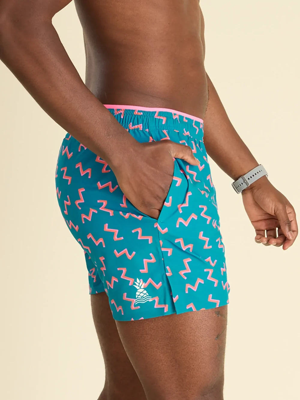 The Twist and Squiggle- Blue 5.5" (Ultimate Training Short with Hidden Liner) - Image 3 - Chubbies Shorts
