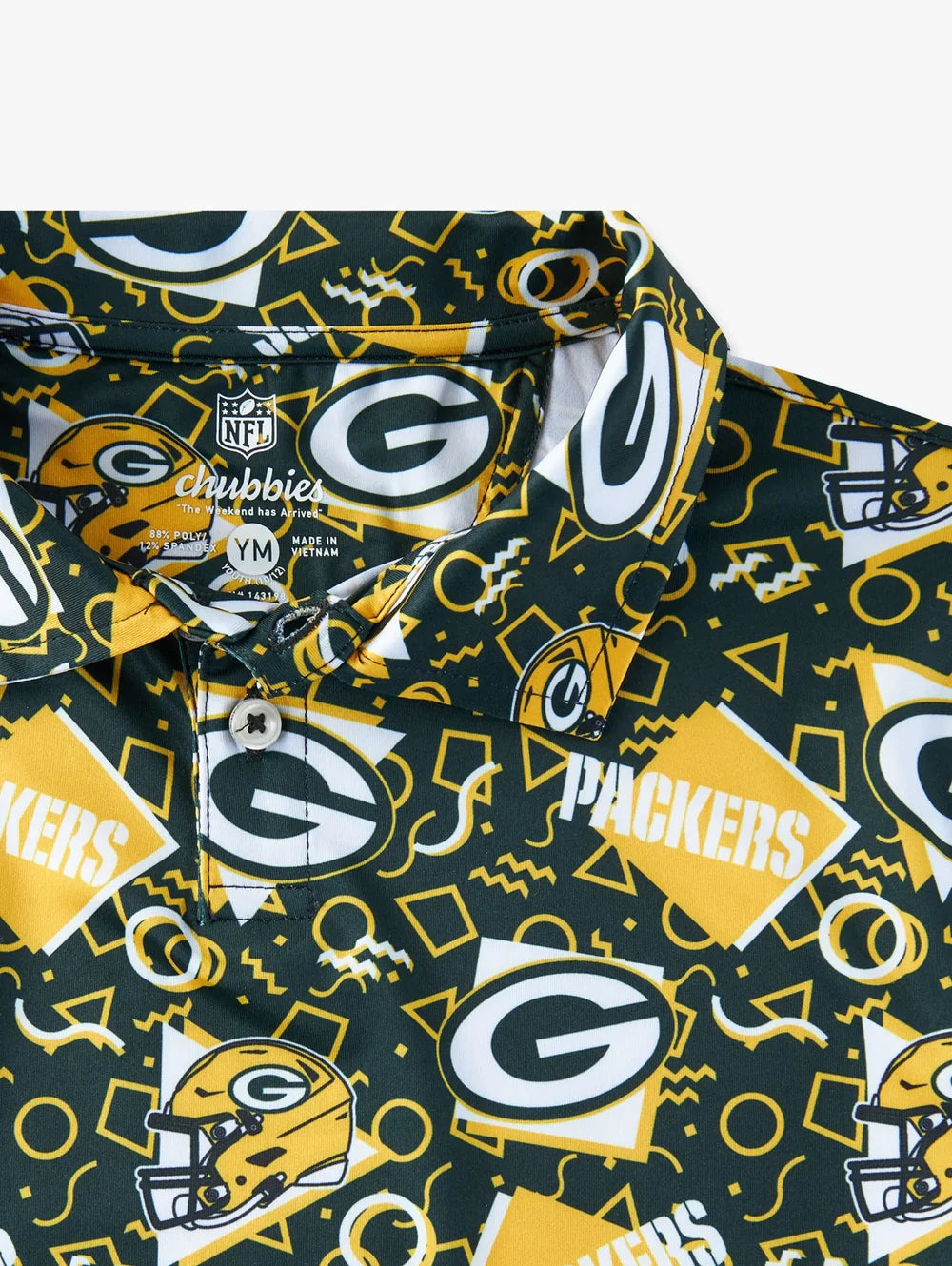 The Packers Game Day Fit (Boys Performance Polo) - Image 3 - Chubbies Shorts