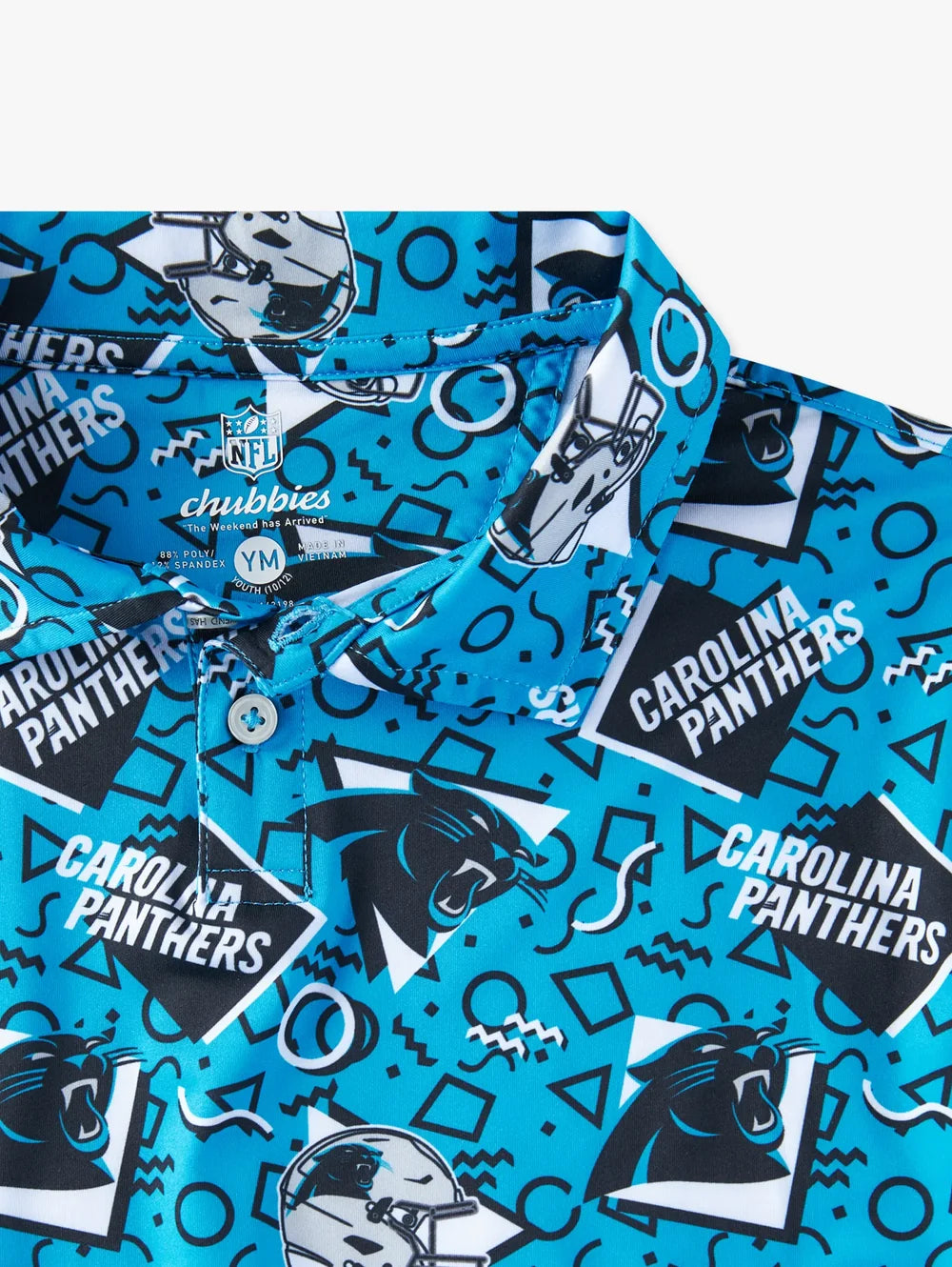 The Panthers Game Day Fit (Boys Performance Polo) - Image 2 - Chubbies Shorts