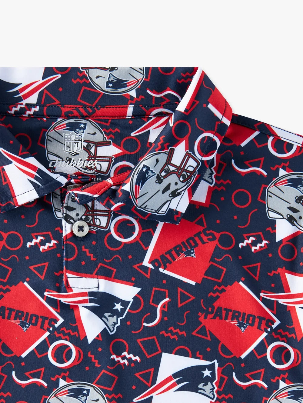 The Patriots Game Day Fit (Boys Performance Polo) - Image 2 - Chubbies Shorts