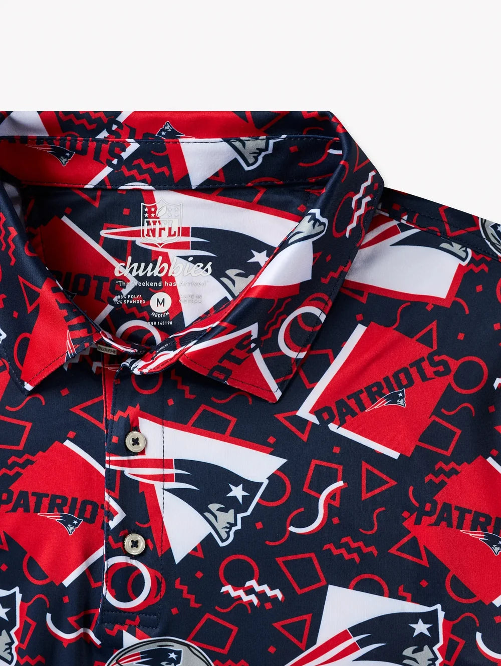 The Patriots Game Day Fit (Performance Polo) - Image 2 - Chubbies Shorts