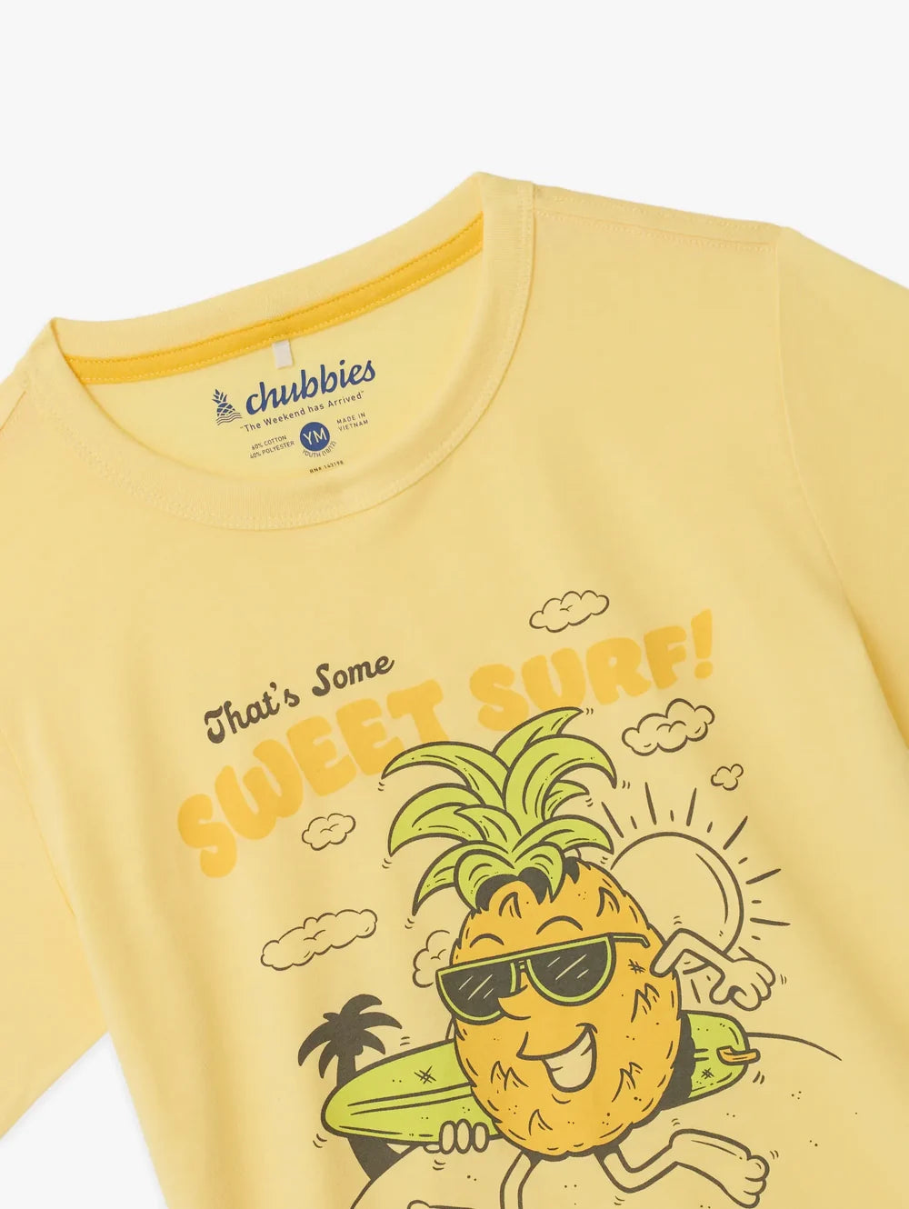 The Pineapple-A-Day (Boys Non Pocket T-Shirt) - Image 3 - Chubbies Shorts