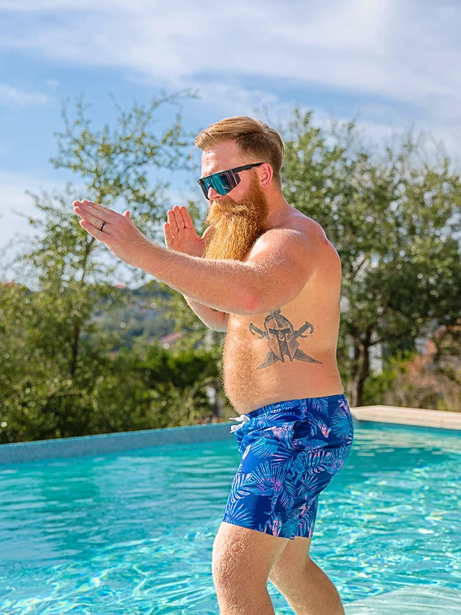 The Prehistoric Blues 5.5" (Classic Swim Trunk) - Image 2 - Chubbies Shorts
