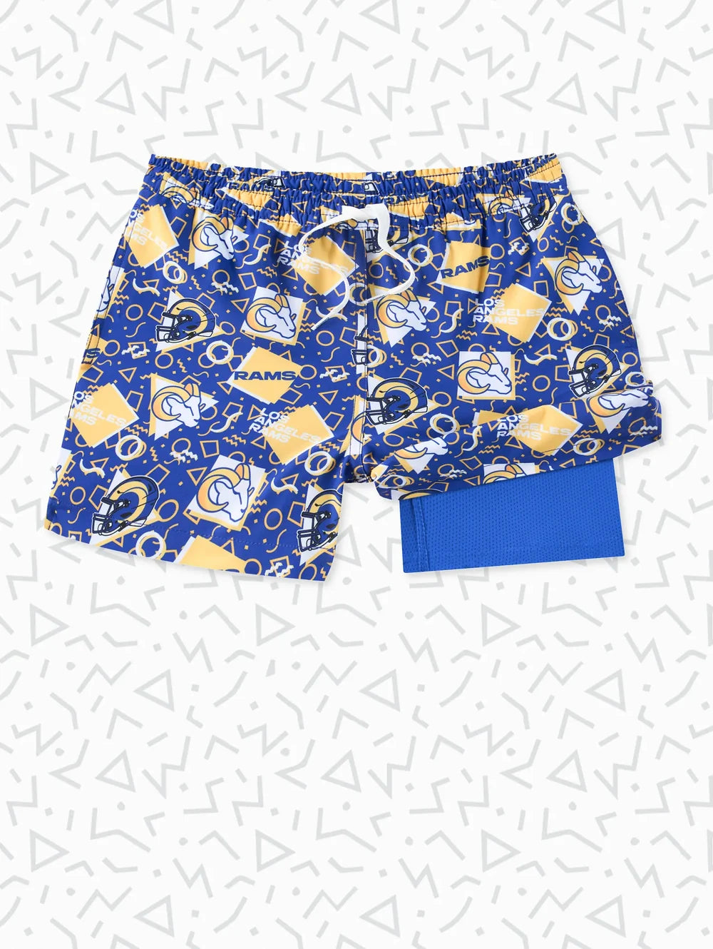 The Rams Game Day Fit (Boys Classic Lined Trunk) - Image 1 - Chubbies Shorts