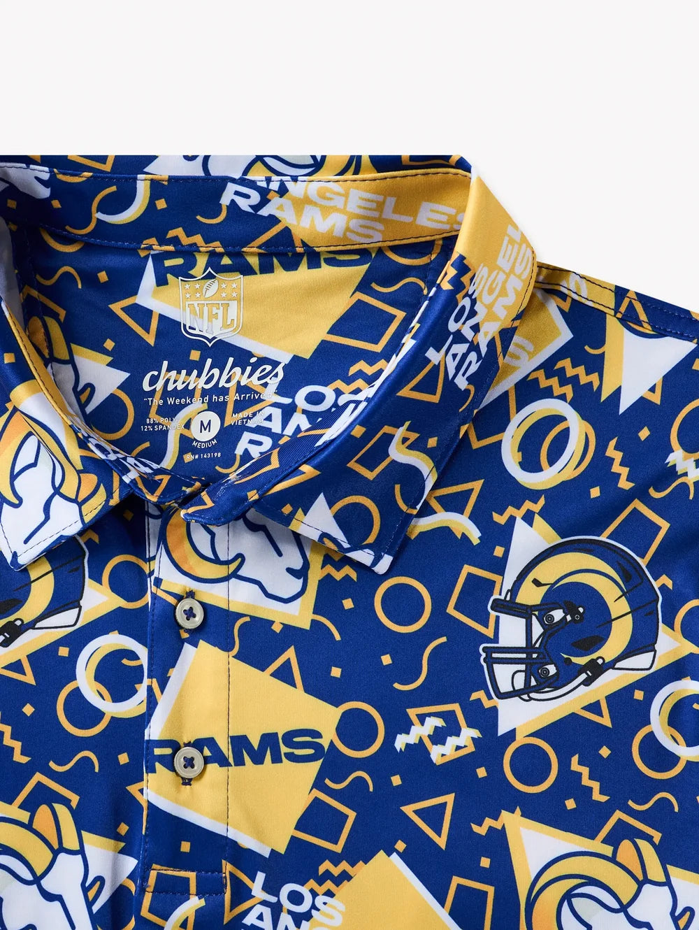The Rams Game Day Fit (Performance Polo) - Image 2 - Chubbies Shorts