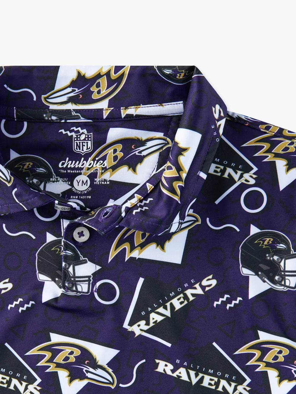 The Ravens Game Day Fit (Boys Performance Polo) - Image 2 - Chubbies Shorts