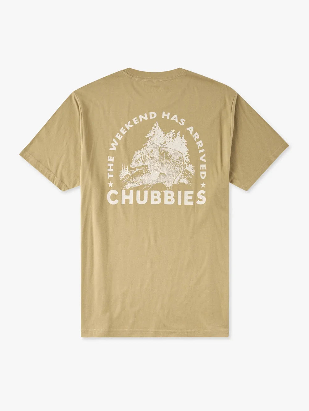 The Rough n' Tumble (Non Pocket Graphic Tee) - Brown - Image 2 - Chubbies Shorts