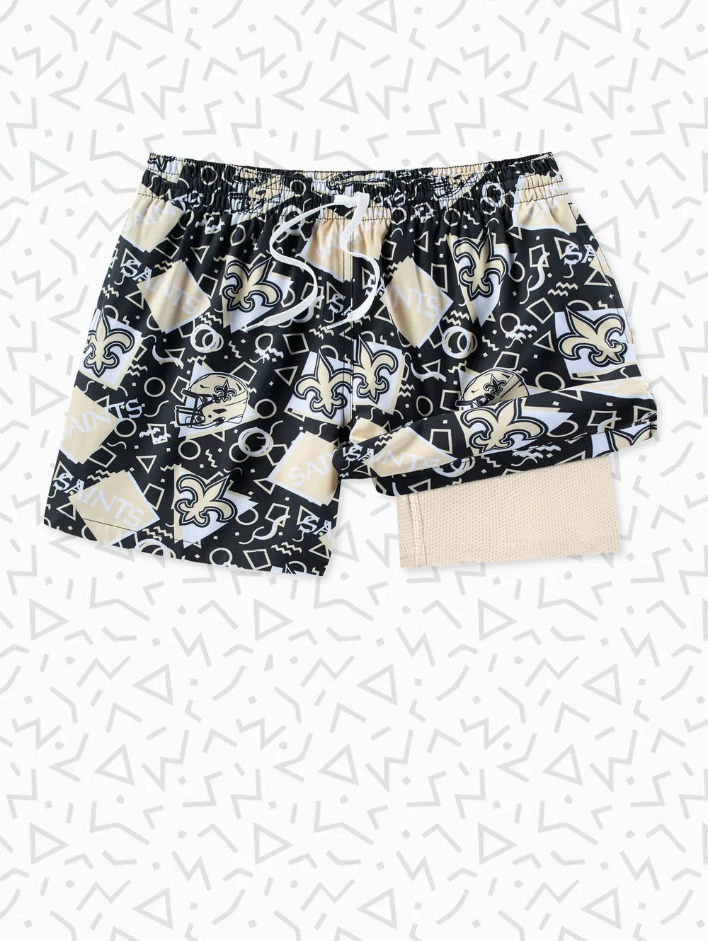 The Saints Game Day Fit 5.5" (Classic Lined Swim) - Image 1 - Chubbies Shorts